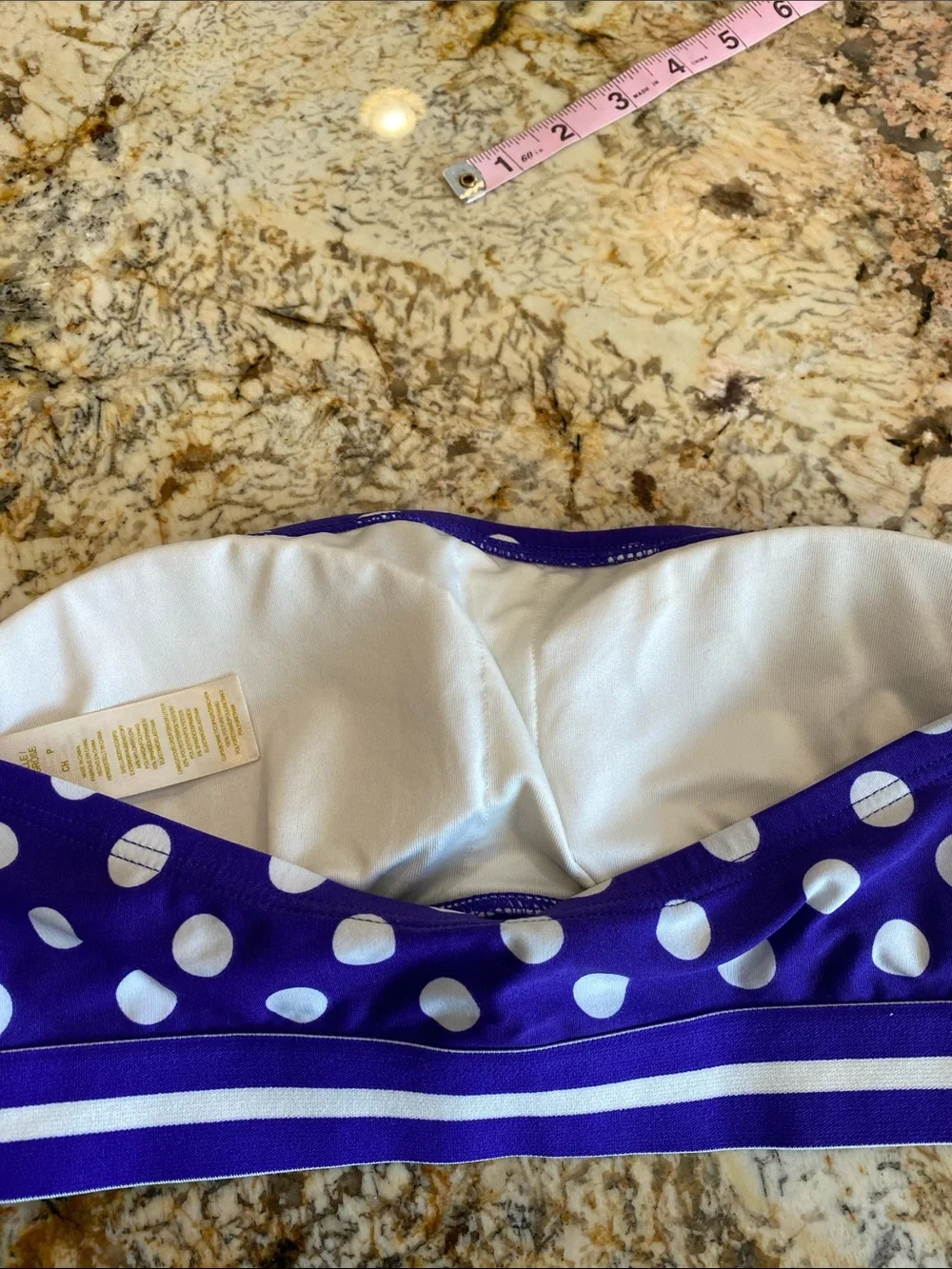 KATE SPADE New York Polka Dot Bandeau Bikini Top